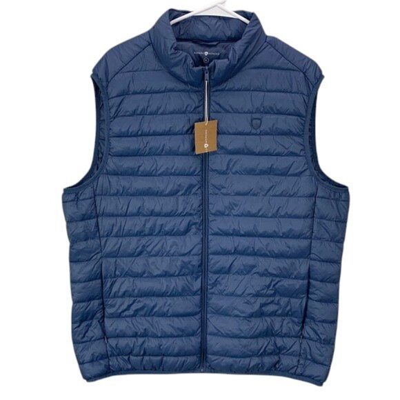 Alvaro Moreno Quilted Vest Men’s Blue Sky Lightweight Puffer Sleeveless XL NWT - Picture 1 of 13
